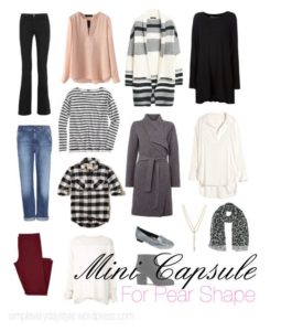 how to create a capsule wardrobe for a pear shape