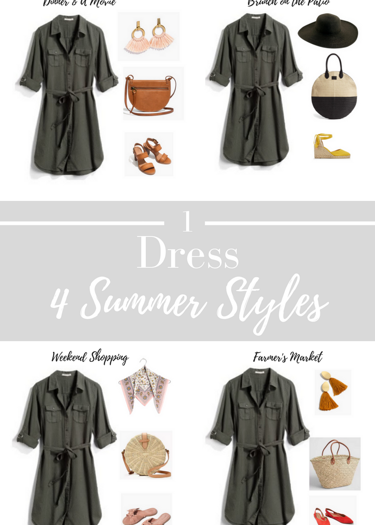 1 Shirtdress, 4 Summer Styles