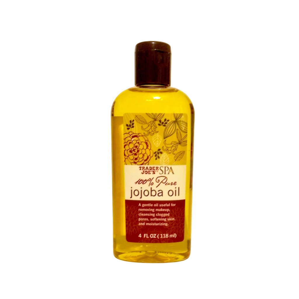 Trader Joe's Hobo Oil: A bottle of 100% Pure Jojoba Oil, a versatile and cost-effective beauty essential.